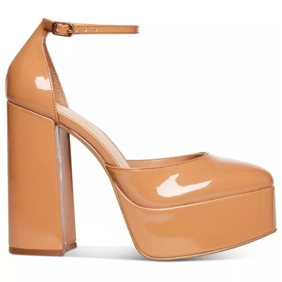 Steve Madden Shoes - Madden Girl Dion Two-piece Platform Pumps Camel 6.5